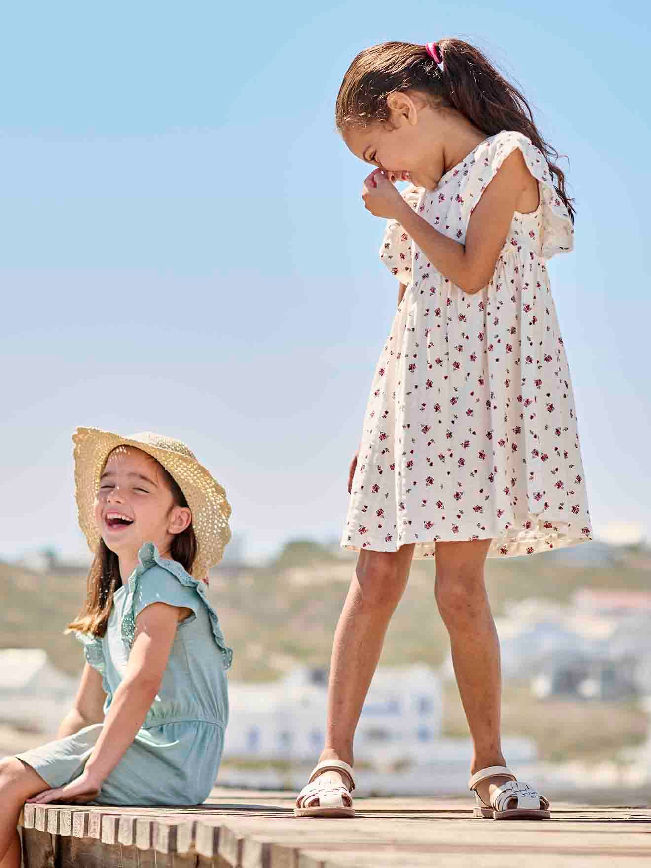 Mädchen Kleid mit Reliefstruktur Oeko-Tex von Vertbaudet