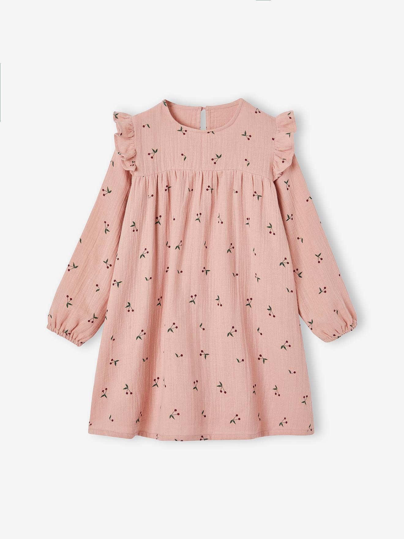 Mädchen Kleid mit Volants Mädchen Kleid mit Volants von Vertbaudet