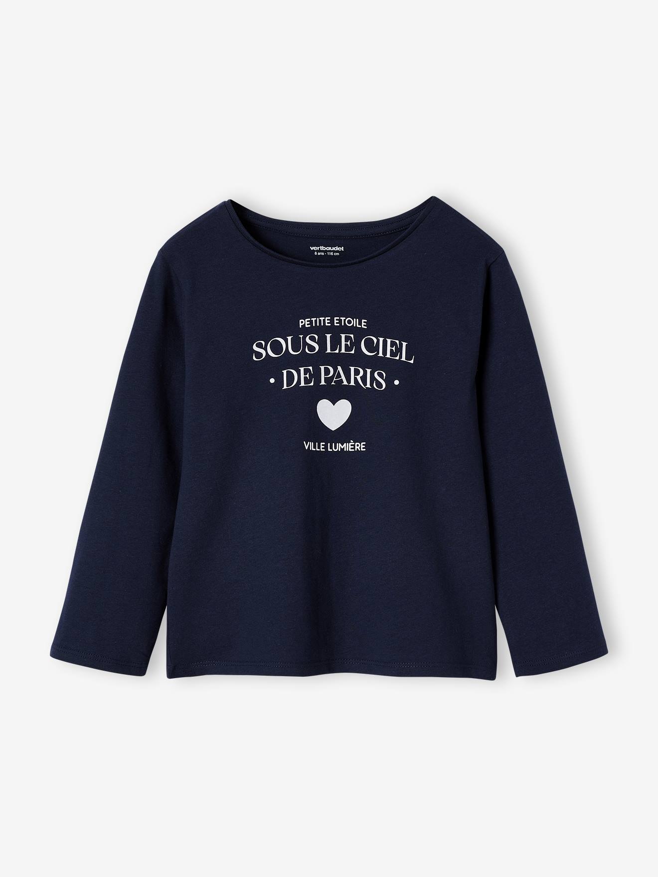 Mädchen Langarmshirt BASIC mit Recycling-Baumwolle von Vertbaudet