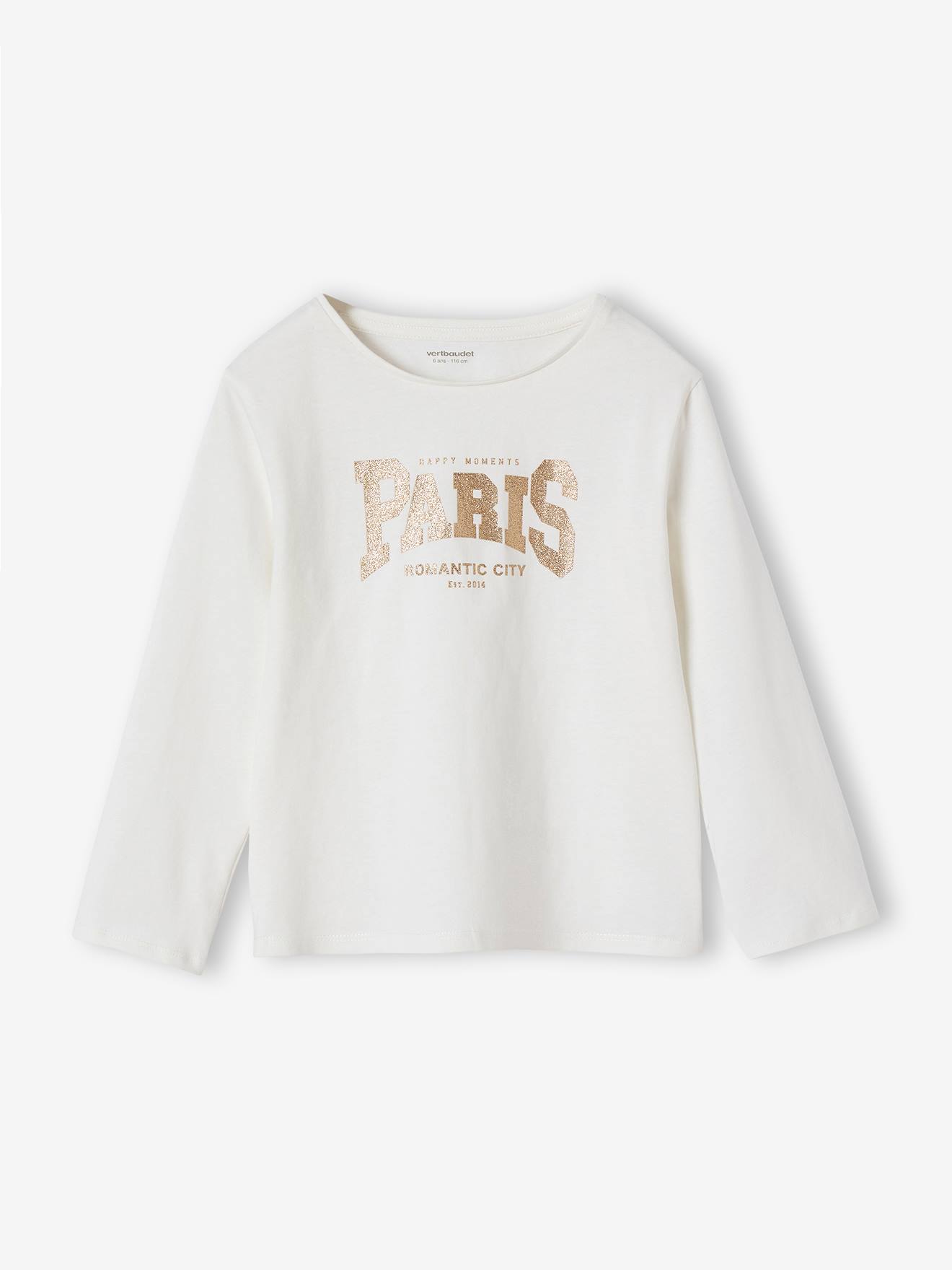 Mädchen Langarmshirt BASIC mit Recycling-Baumwolle von Vertbaudet