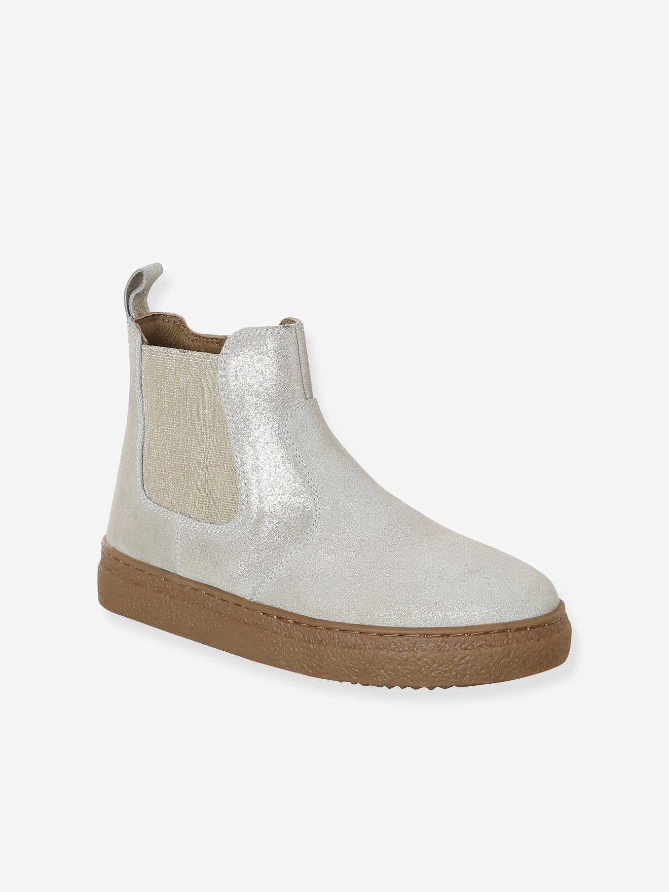 Mädchen Leder-Boots mit Reißverschluss und Dehneinsatz Mädchen Leder-Boots mit Reißverschluss und Dehneinsatz von Vertbaudet