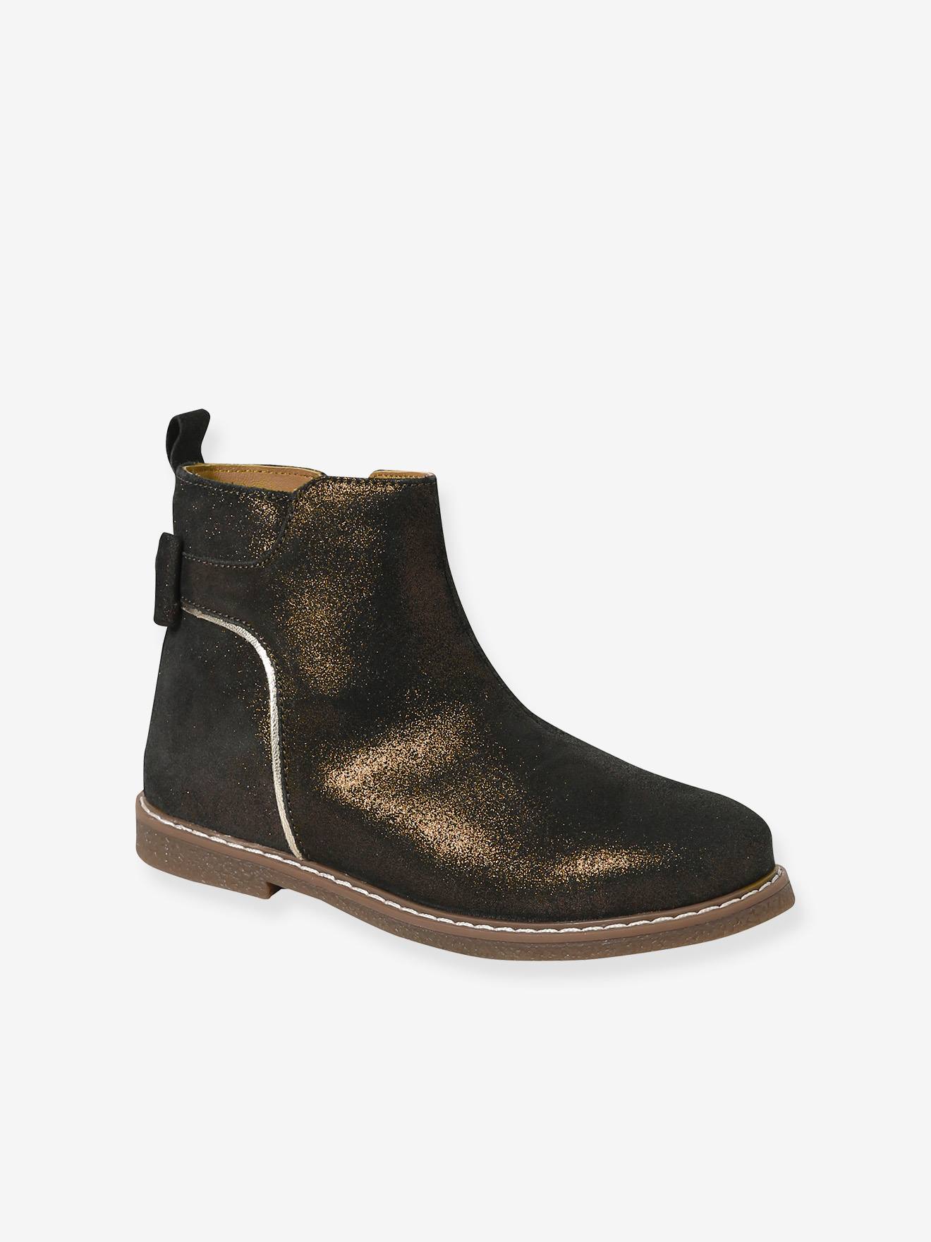 Mädchen Leder-Boots mit Zierschleife Mädchen Leder-Boots mit Zierschleife von Vertbaudet