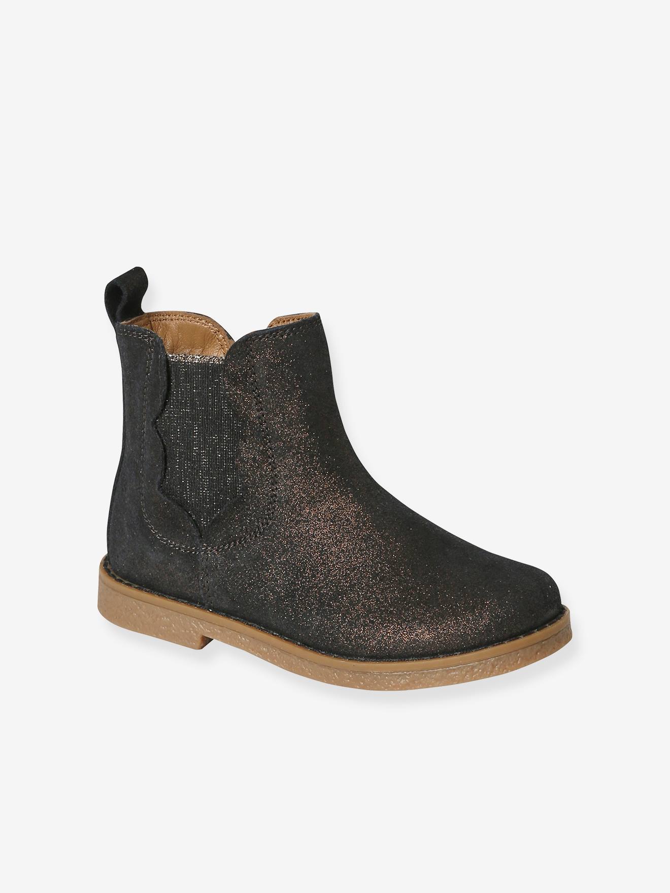 Mädchen Lederboots mit Zier-Einsatz Mädchen Lederboots mit Zier-Einsatz von Vertbaudet