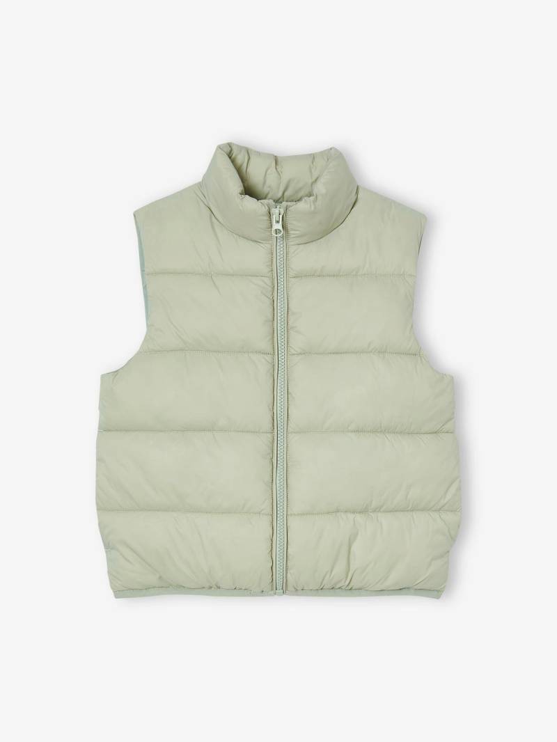 Mädchen Light-Steppweste mit Recycling-Polyester salbei von Vertbaudet