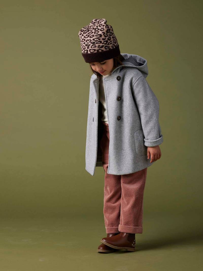 Mädchen Mantel mit Kapuze von Vertbaudet