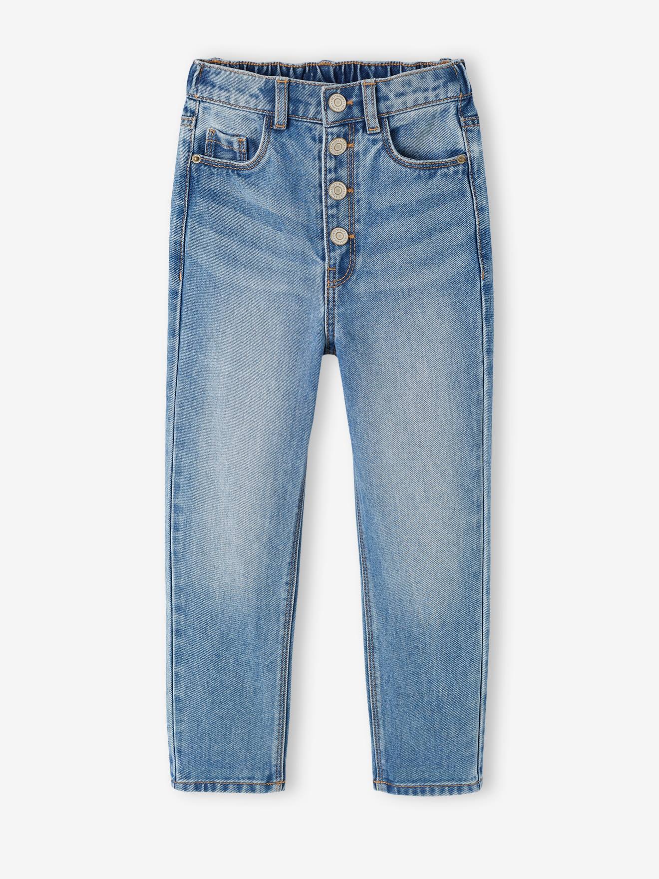 Mädchen Mom-Fit-Jeans von Vertbaudet