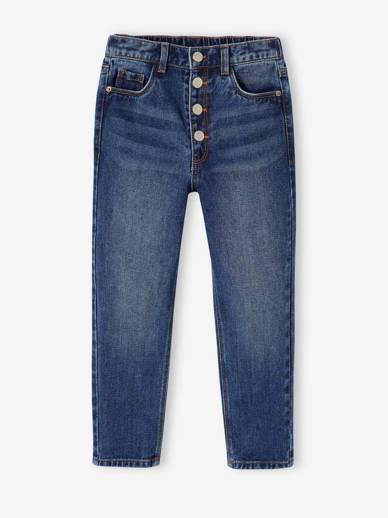 Mädchen Mom-Fit-Jeans von Vertbaudet