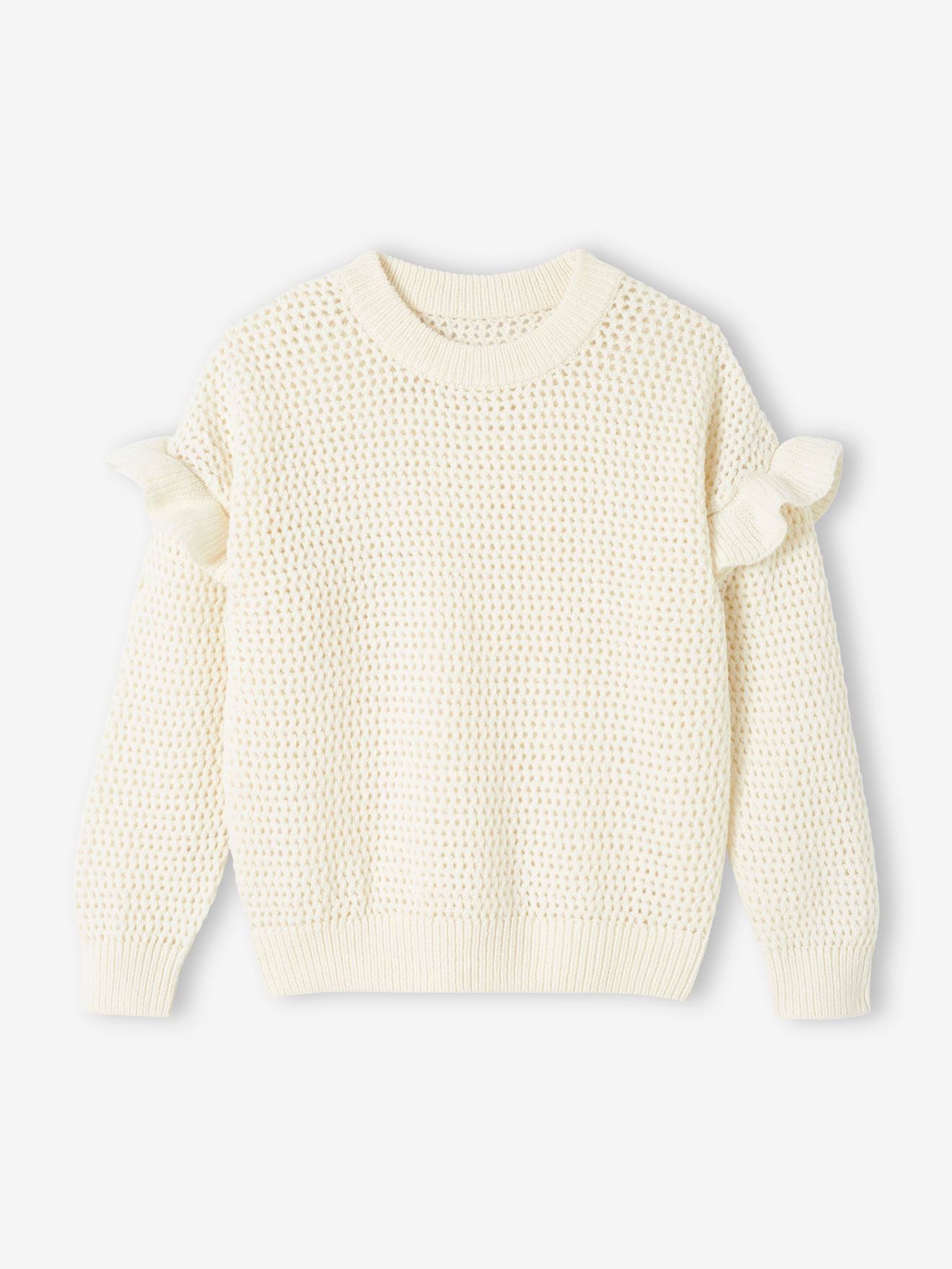 Mädchen Pullover mit Volants von Vertbaudet