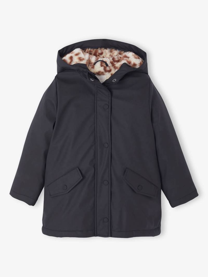Mädchen Regenjacke mit Kapuze & Teddyfleece-Futter von Vertbaudet