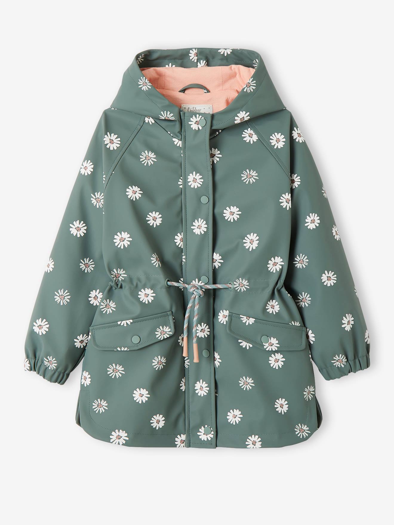 Mädchen Regenjacke mit Zauber-Trick  gänseblümchen von Vertbaudet