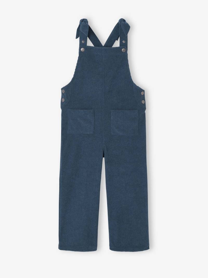 Mädchen Samt-Latzhose mit weitem Bein n von Vertbaudet