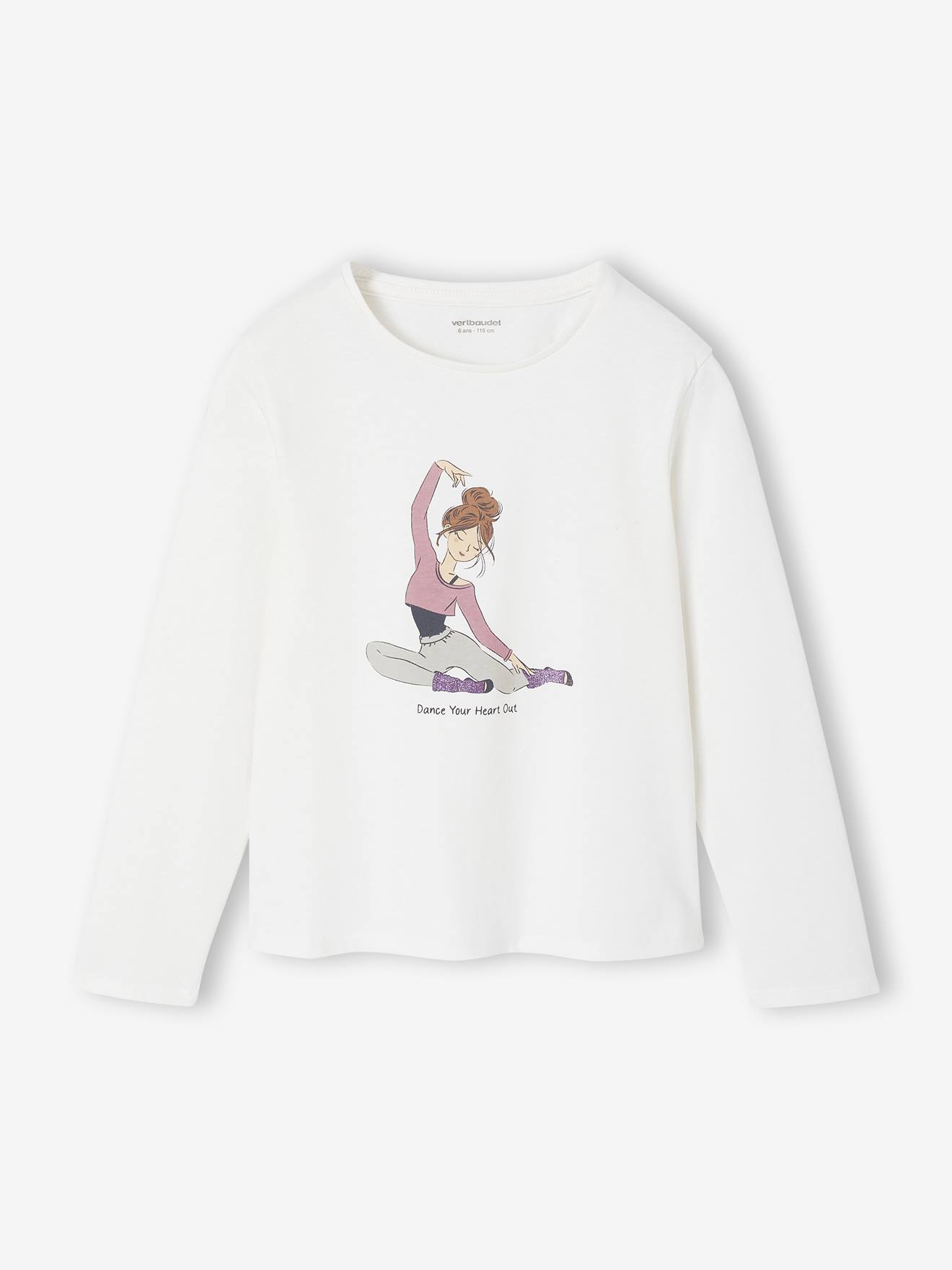 Mädchen Shirt mit Ballerinamotiv von Vertbaudet