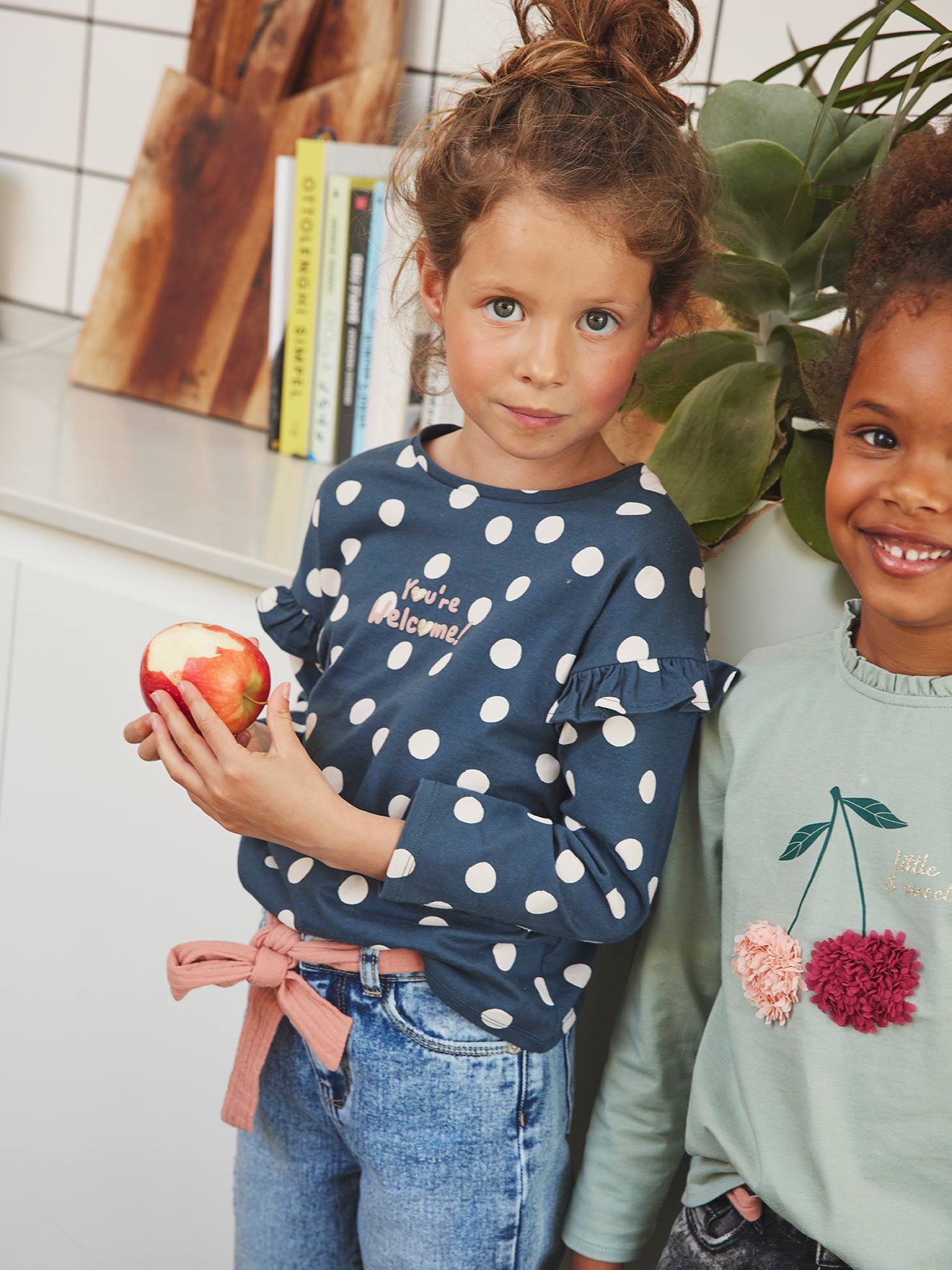 Mädchen Shirt mit Message-Print Oeko-Tex von Vertbaudet