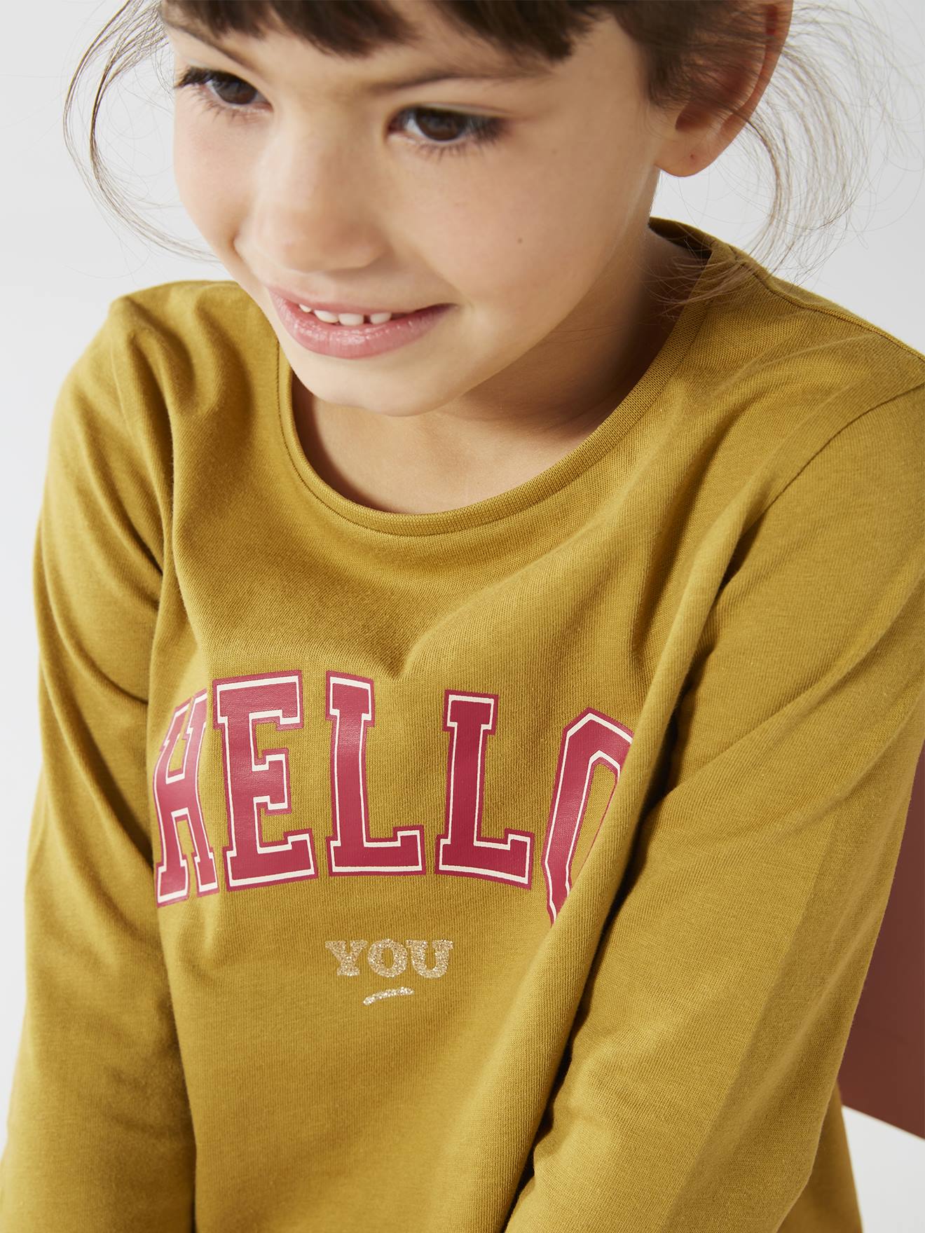 Mädchen Shirt mit Messageprint BASIC Oeko-Tex von Vertbaudet