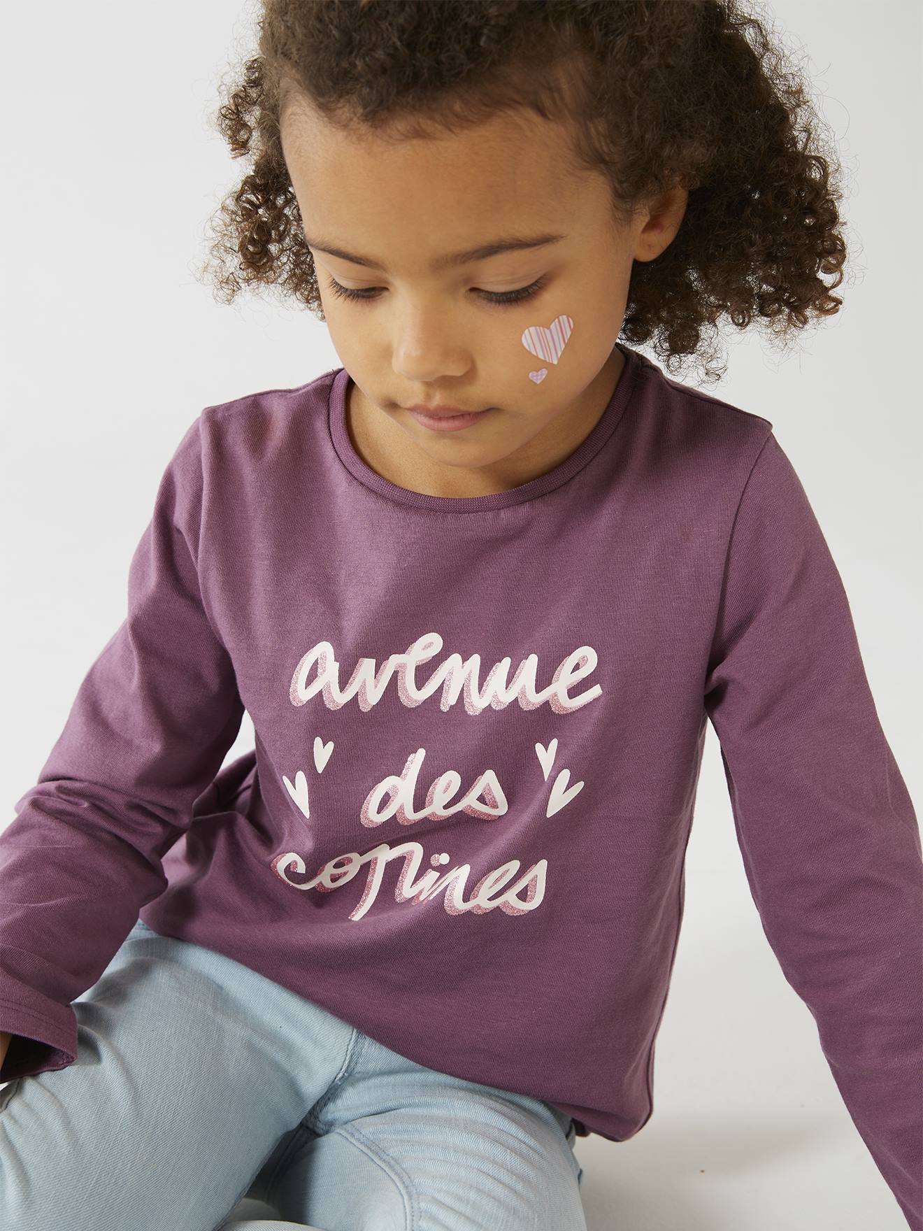 Mädchen Shirt mit Messageprint BASIC Oeko-Tex von Vertbaudet
