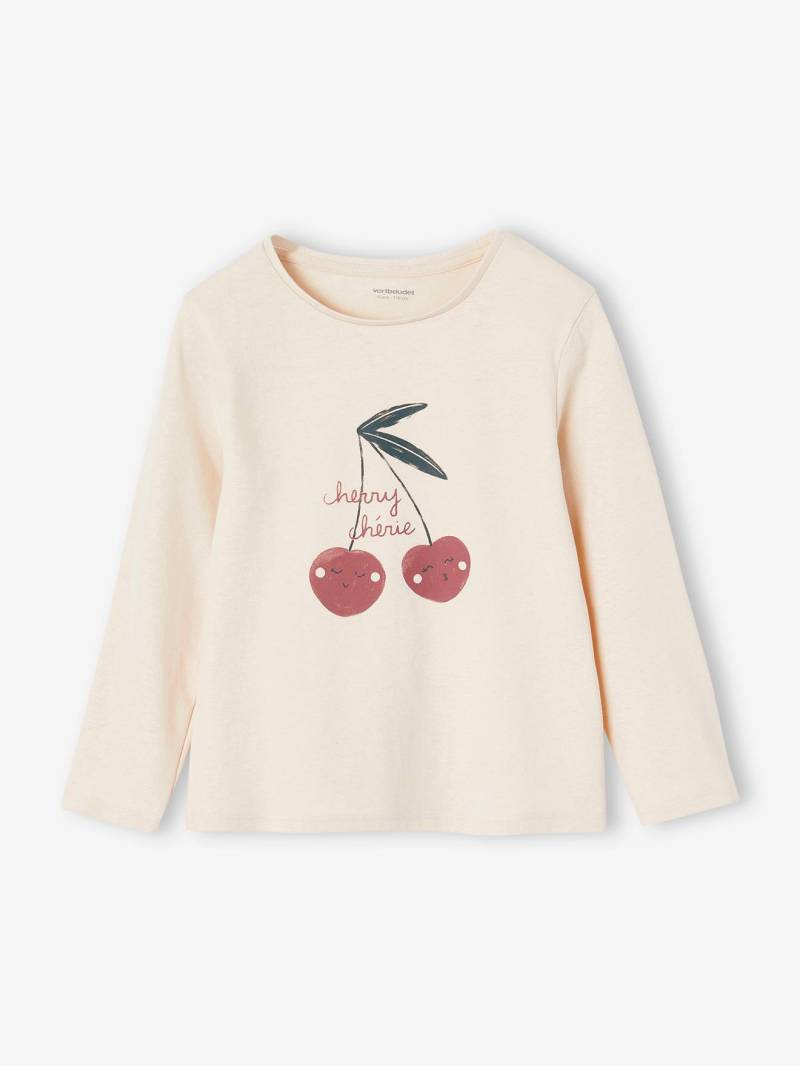 Mädchen Shirt mit Messageprint BASIC  kirschen von Vertbaudet