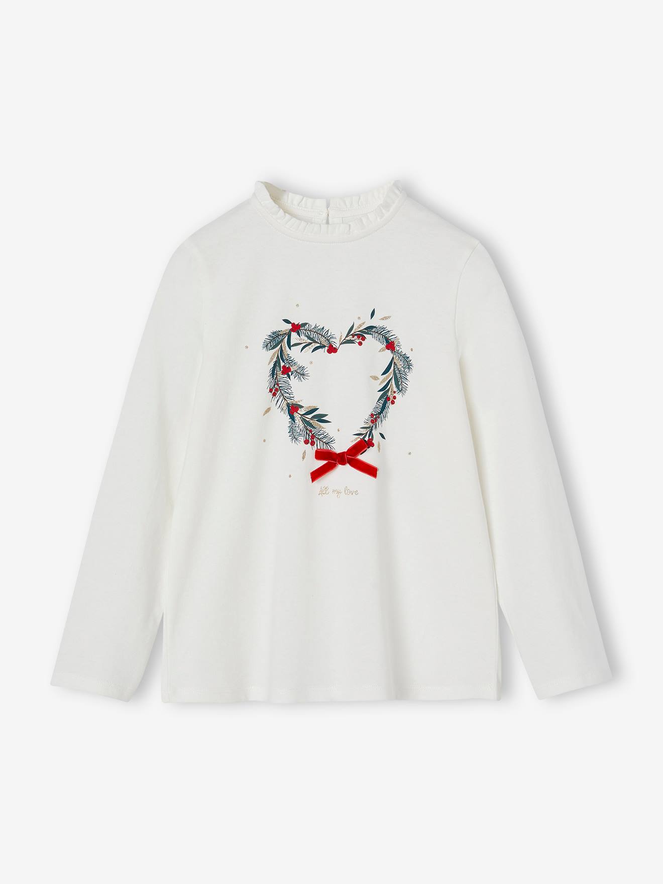 Mädchen Shirt mit Weihnachtskranz Mädchen Shirt mit Weihnachtskranz von Vertbaudet