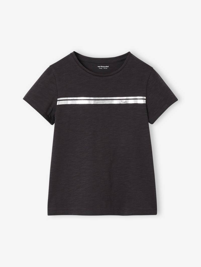 Mädchen Sport-T-Shirt mit Glanzstreifen BASIC von Vertbaudet