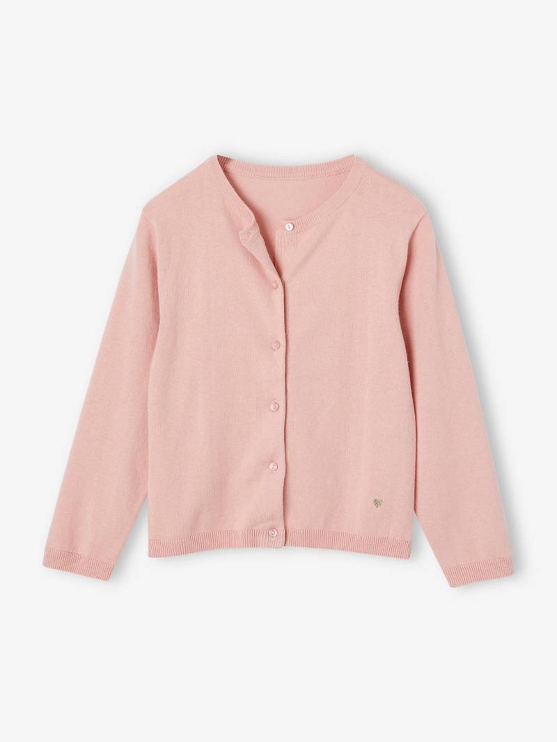 Mädchen Strickjacke BASICS blush von Vertbaudet