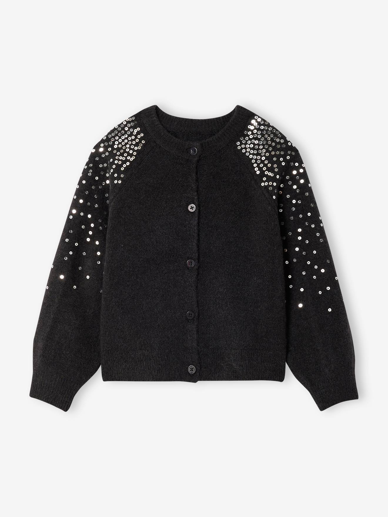 Mädchen Strickjacke mit Pailletten für Weihnachten von Vertbaudet