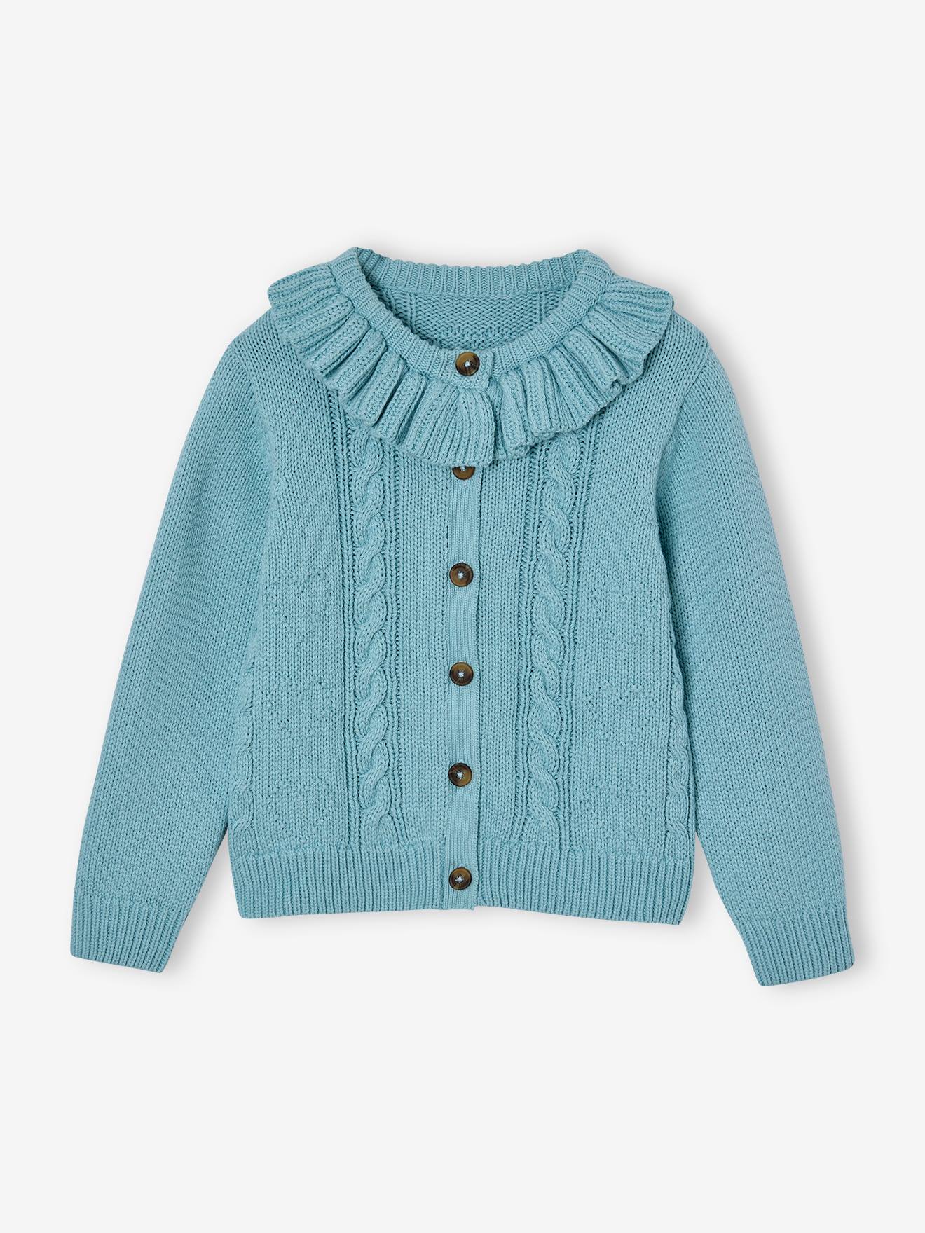Mädchen Strickjacke mit Zierkragen Mädchen Strickjacke mit Zierkragen von Vertbaudet