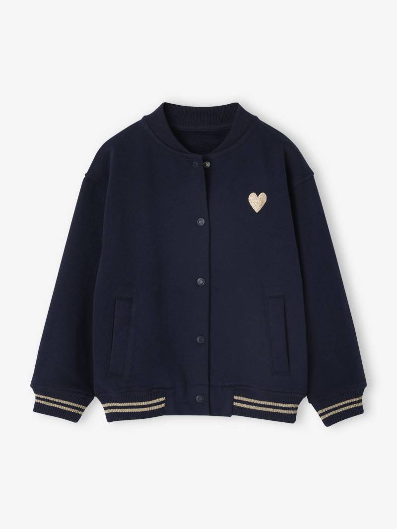 Mädchen Sweatjacke im College-Look mit Recycling-Polyester von Vertbaudet