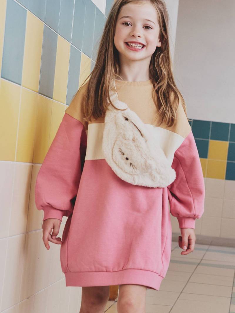 Mädchen Sweatkleid im Colorblock-Style von Vertbaudet