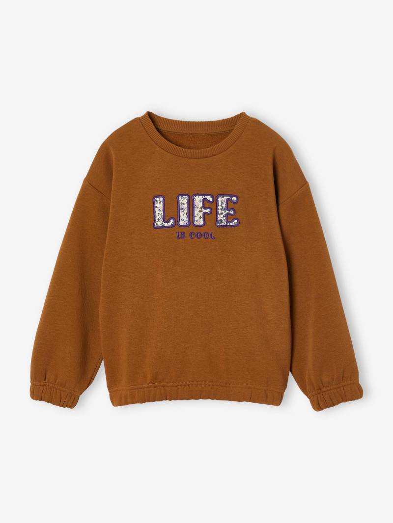 Mädchen Sweatshirt LIFE IS COOL mit Recycling-Polyester von Vertbaudet