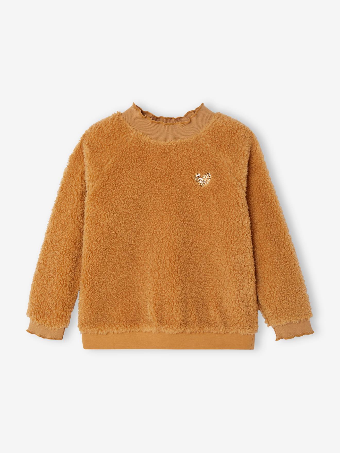 Mädchen Sweatshirt aus Teddyfleece von Vertbaudet