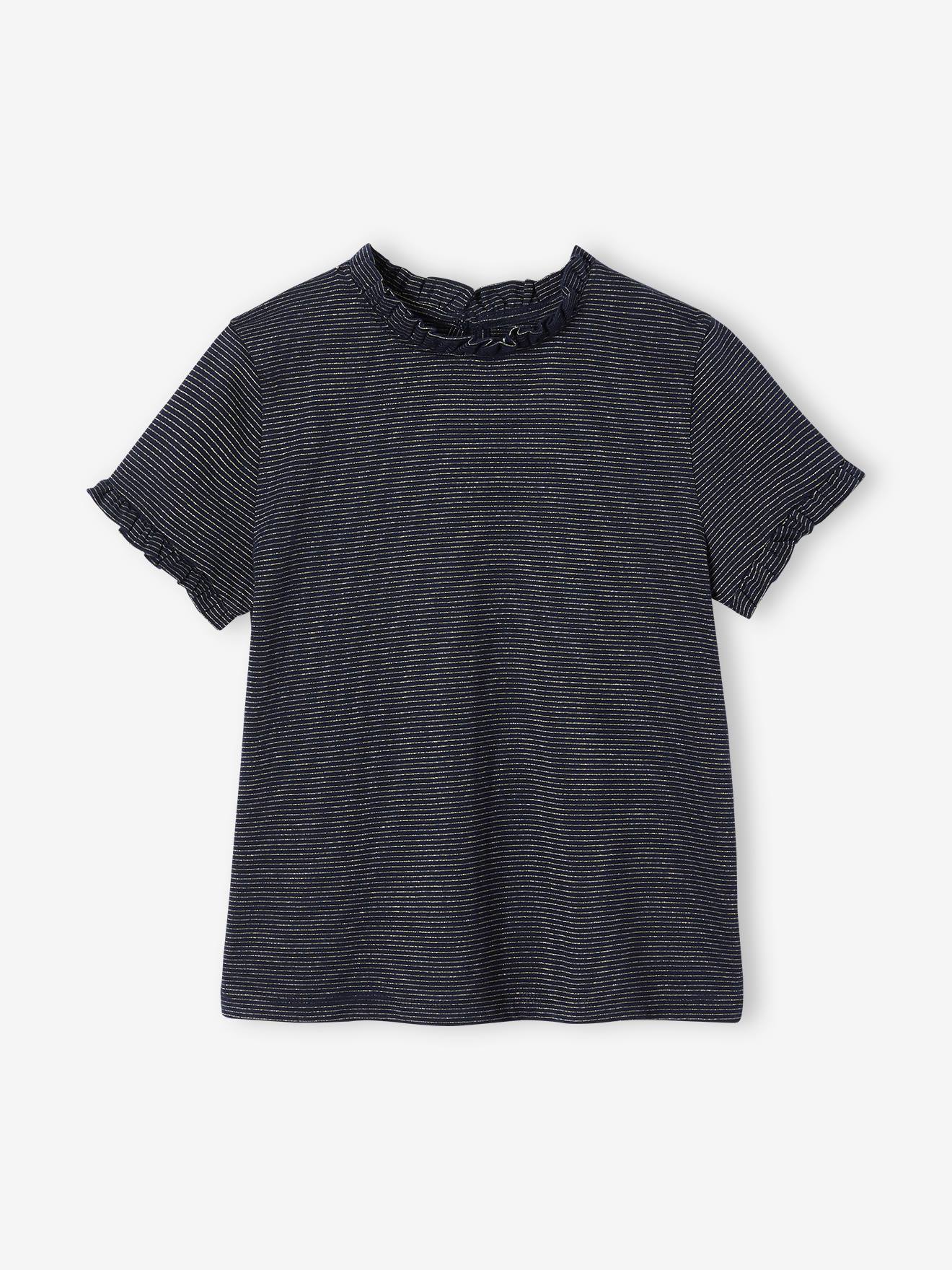Mädchen T-Shirt mit Glanzstreifen von Vertbaudet