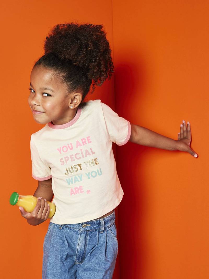 Mädchen T-Shirt mit Messageprint von Vertbaudet
