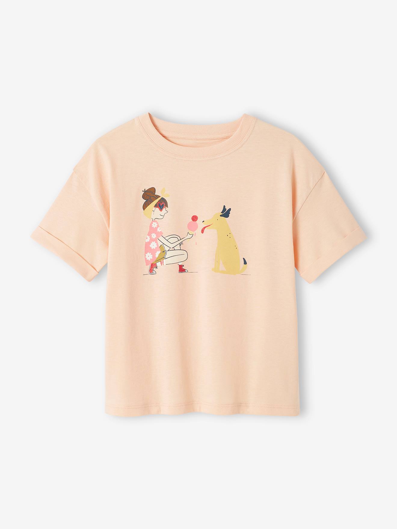 Mädchen T-Shirt mit Recycling-Baumwolle von Vertbaudet