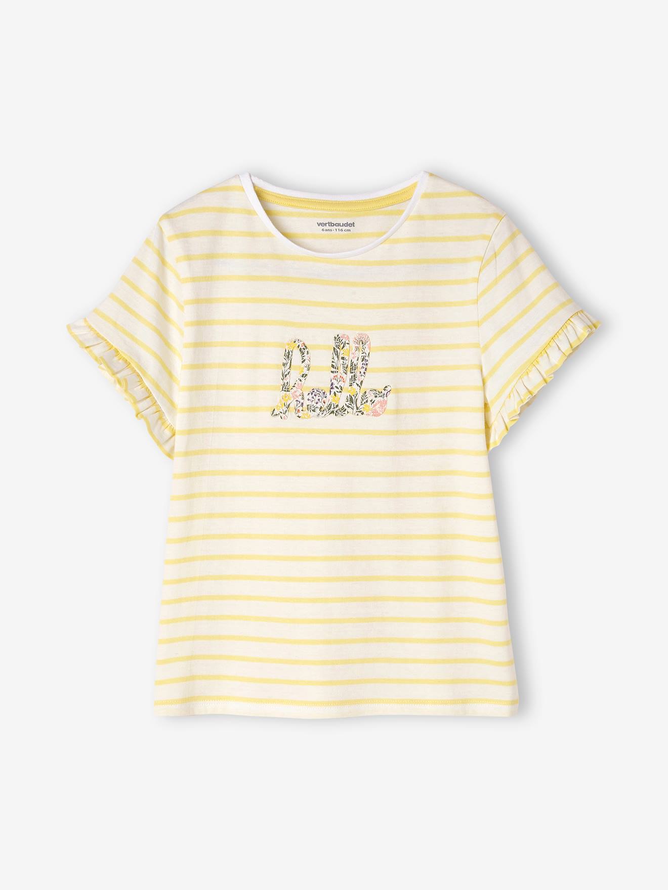 Mädchen T-Shirt mit Rüschen von Vertbaudet