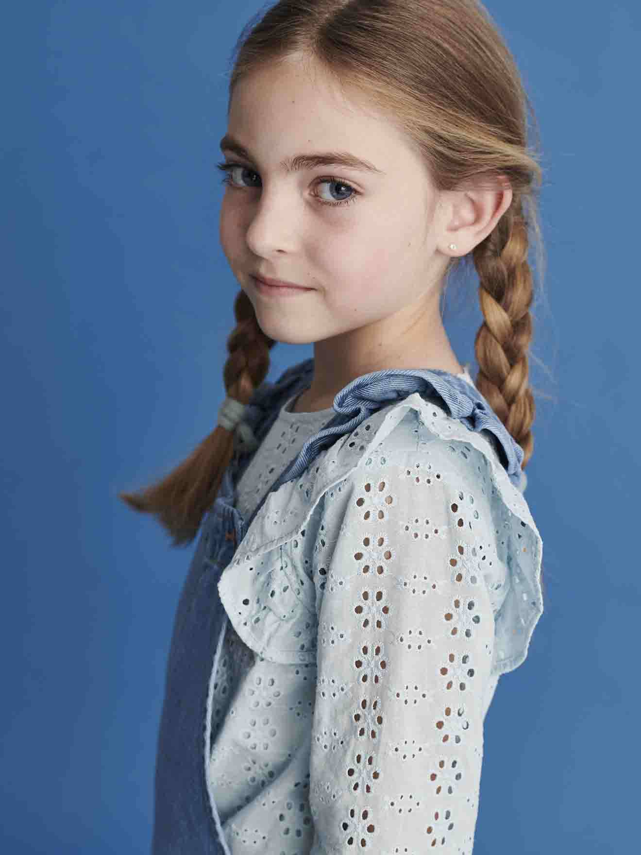 Mädchen Volant-Bluse Mädchen Volant-Bluse von Vertbaudet
