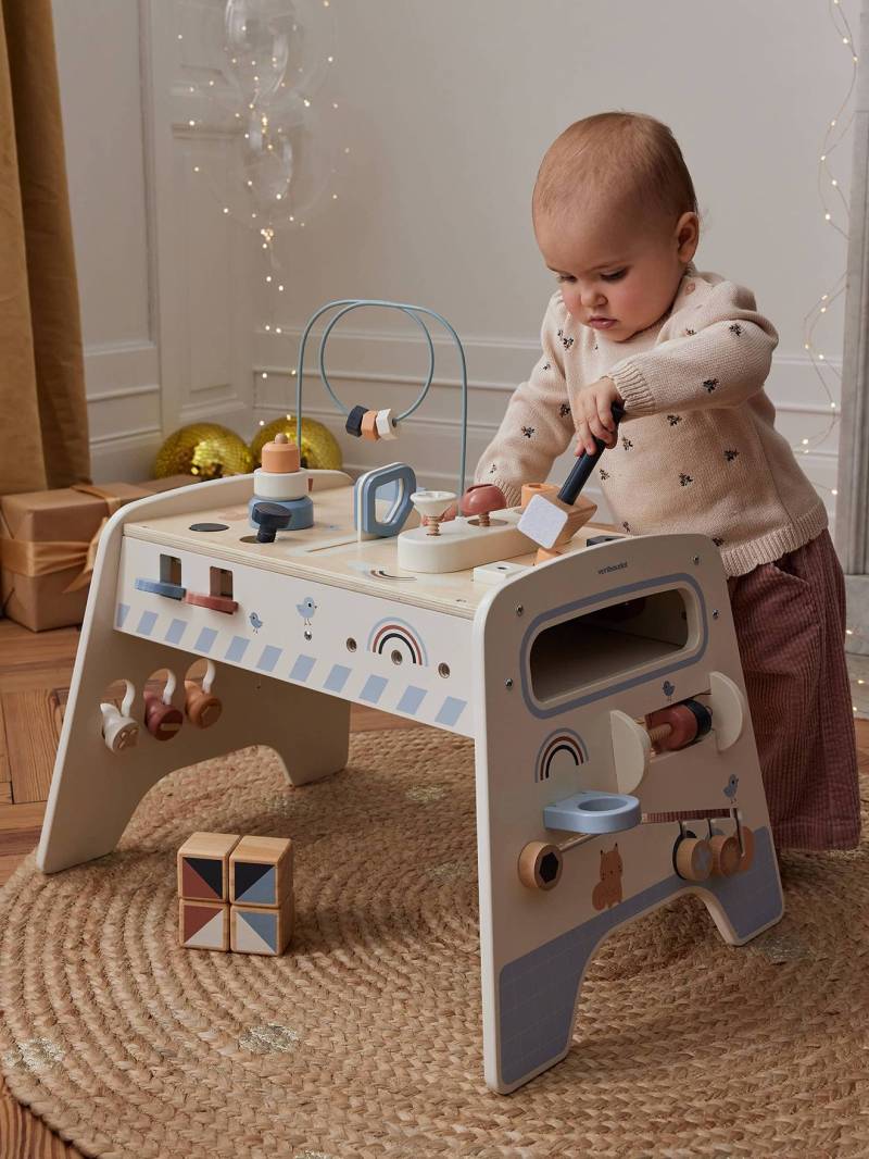 Mitwachsende Baby Activity-Werkbank aus Holz FSC® von Vertbaudet