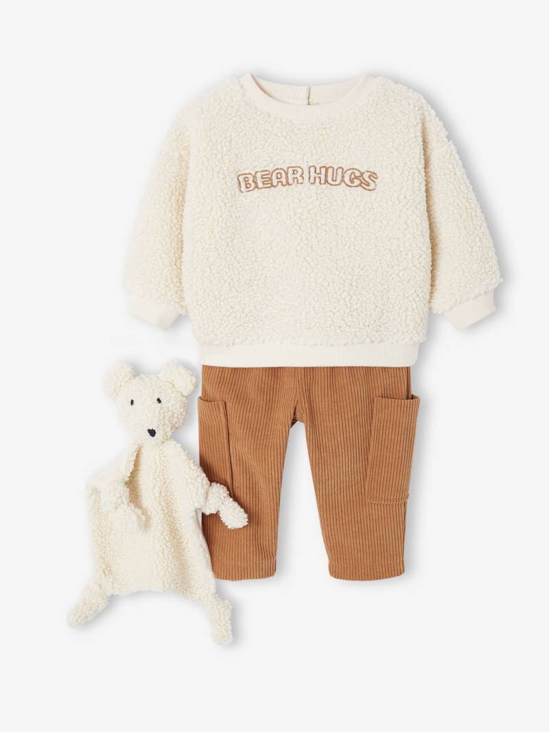 Baby-Set BEAR HUGS: Sweatshirt von Vertbaudet