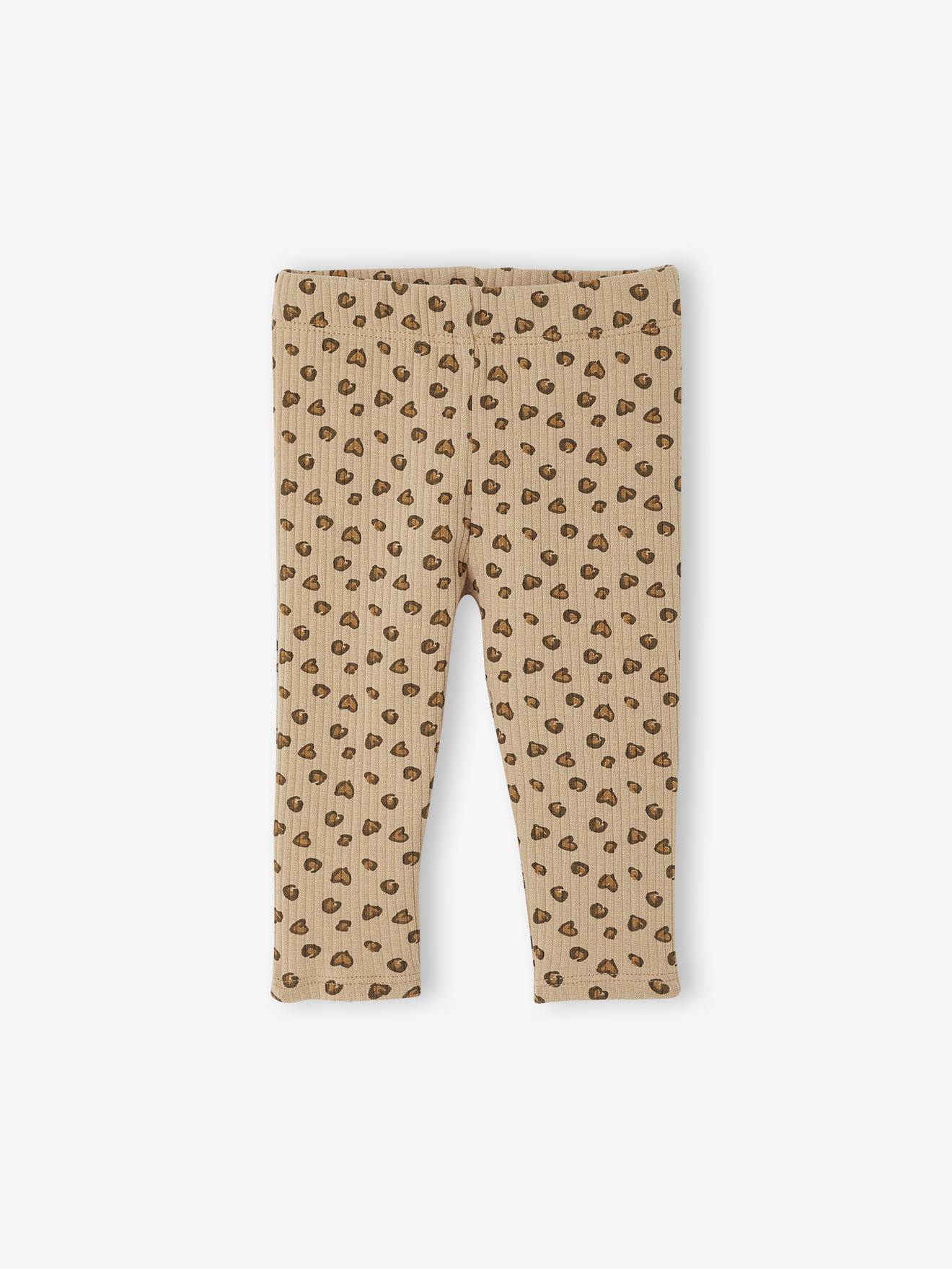 Bio-Kollektion: Gemusterte Baby Leggings aus Rippjersey von Vertbaudet