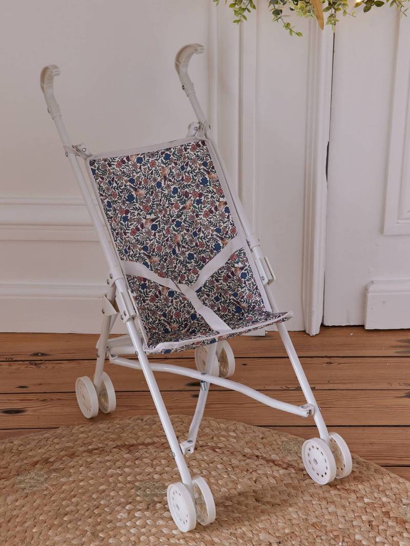 Puppen-Buggy bunte blumen/vögel von Vertbaudet
