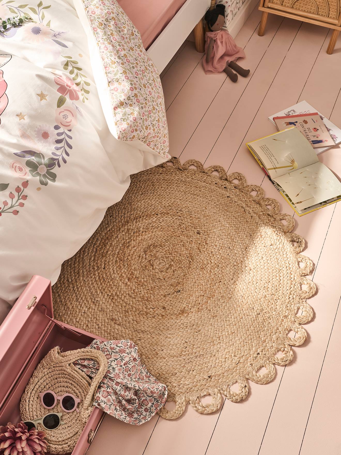 Runder Kinderzimmer Juteteppich FESTON von Vertbaudet