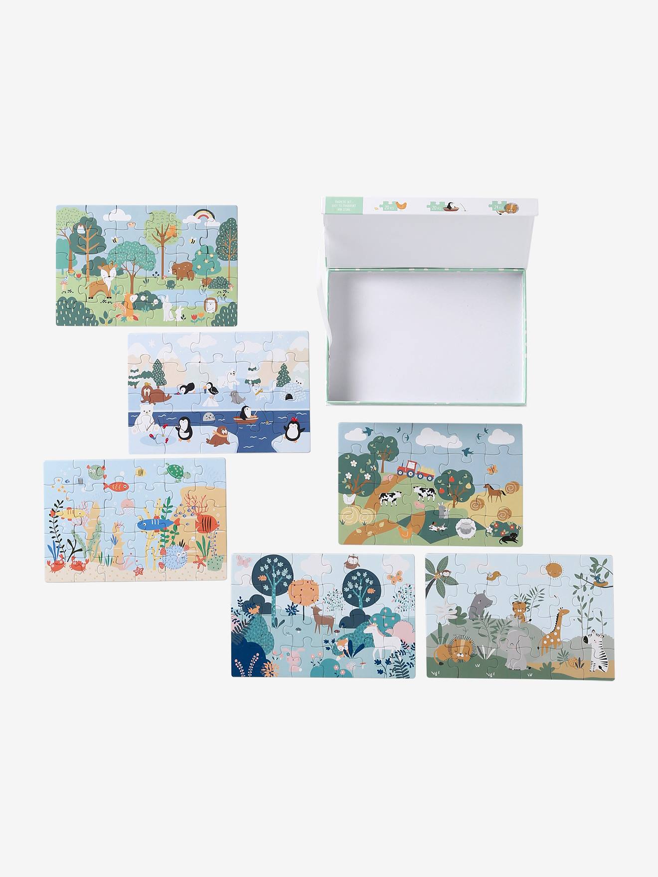 Set mit 6 Magnetpuzzles Set mit 6 Magnetpuzzles von Vertbaudet