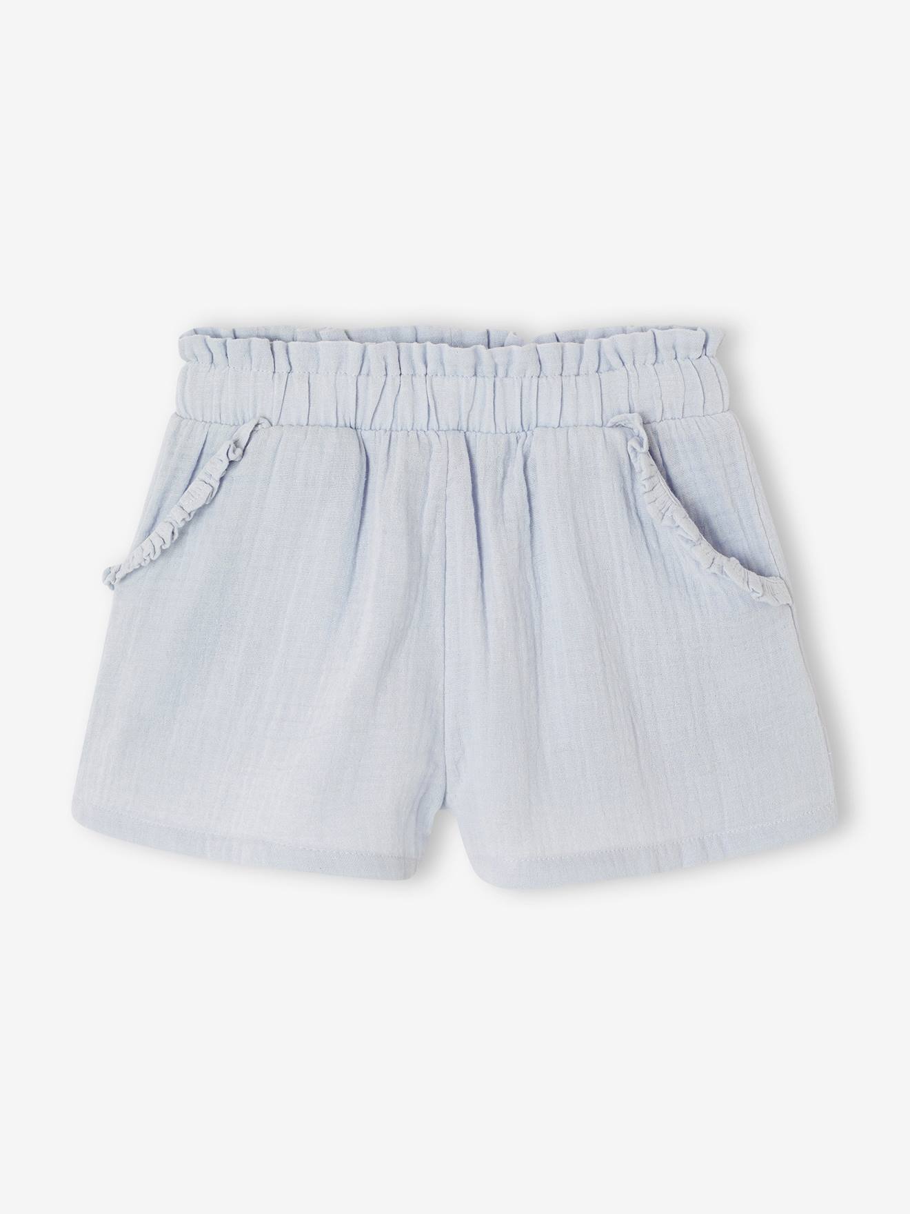Shorts mit Rüschen Mädchen Musselin von Vertbaudet