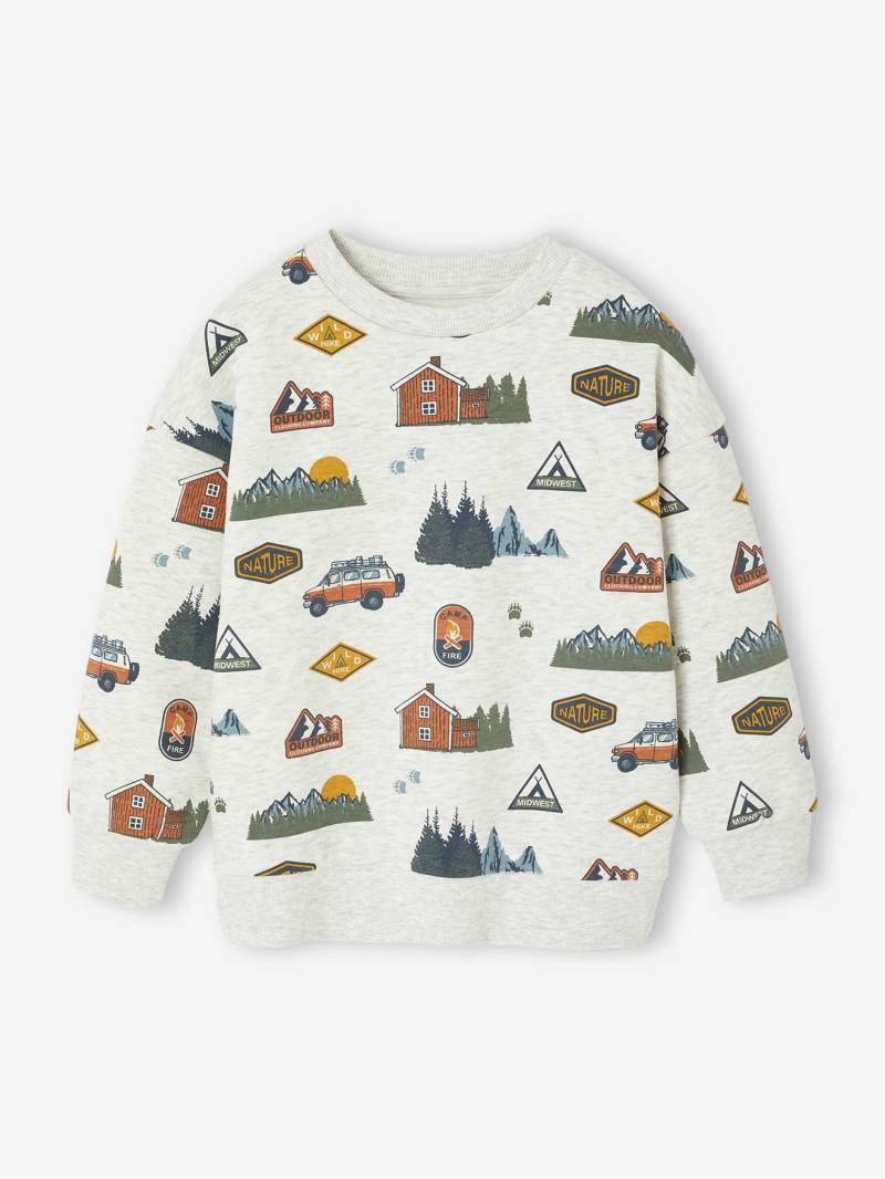 Sweatshirt mit Allover-Print mit Recycling-Polyester von Vertbaudet