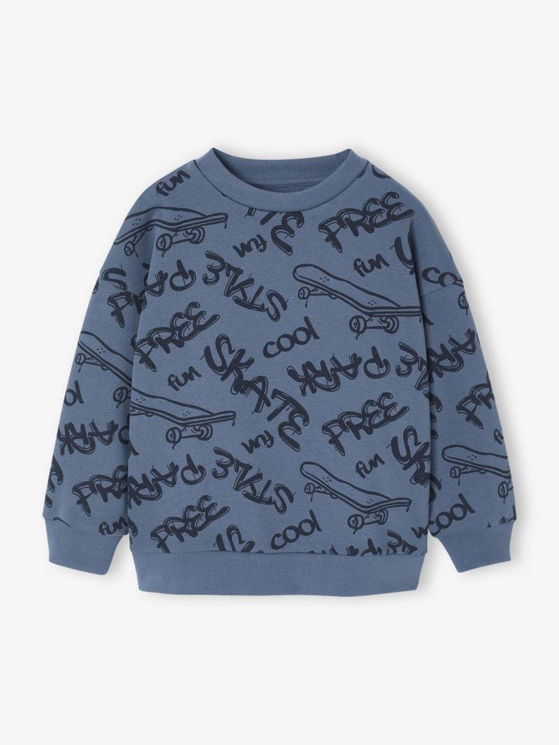 Sweatshirt mit Allover-Print mit Recycling-Polyester von Vertbaudet