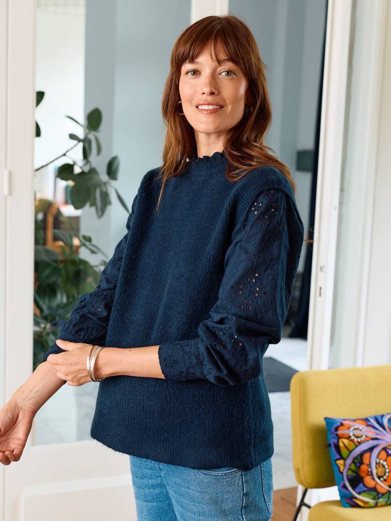 Umstandspullover mit Materialmix von Vertbaudet