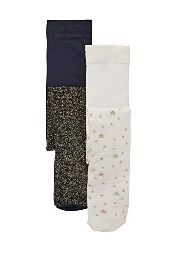 Vertbaudet 2er-Pack Mädchen Baby Glitzer-Strumpfhosen pack beige glanzeffekt 23/26 von Vertbaudet