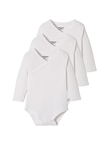 Vertbaudet 3er-Pack Neugeborenen-Bodys aus Bio-Baumwolle, Langarm BASIC pack weiß 44 von Vertbaudet