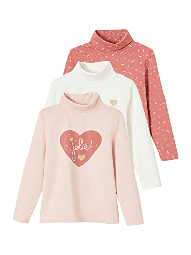 Vertbaudet 3er-Pack Mädchen Rollkragenshirts Basic Pack pfirsich 86 von Vertbaudet