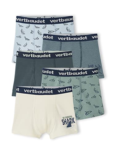 Vertbaudet 5er-Pack Jungen Boxershorts, Haie Pack blau 128 Vertbaudet 5er-Pack Jungen Boxershorts, Haie Pack blau 128 von Vertbaudet