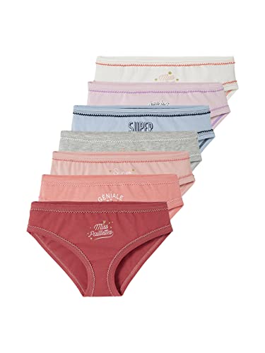 Vertbaudet 7er-Pack Mädchen Slips mit Schriftzug farblich Sortiert 158 von Vertbaudet