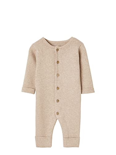 VERTBAUDET Baby-Strampler mit langen Ärmeln, Beige meliert, 3 M – 60 cm von Vertbaudet